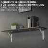 Ml-Design 4x Support Etagere murale fixation flottante aluminium blanc