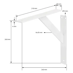 Ml-Design 4x Support Etagere murale fixation flottante aluminium blanc